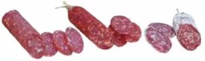 3 angeschnittene Arten von Salami aus dem eBook Wurst selber machen.